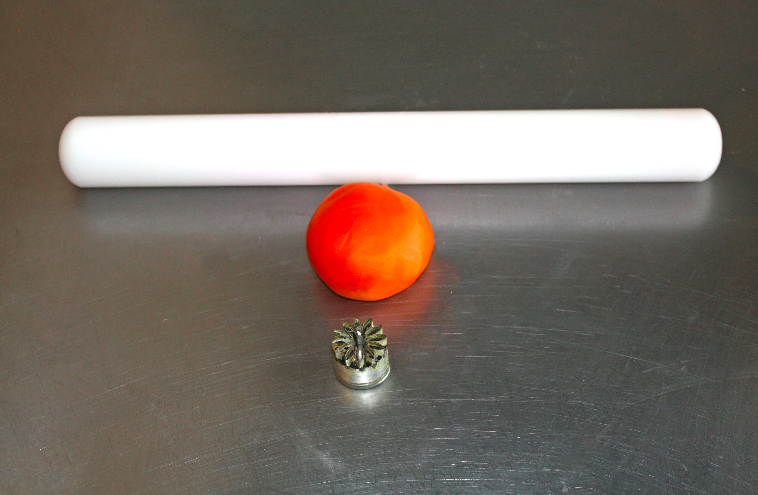 Fondant Roller, Press and Ball or Orange Fondant