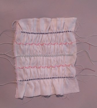 Machine smocking in Fabric 