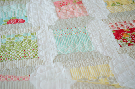 Quilt with Symmetrical Offset Design