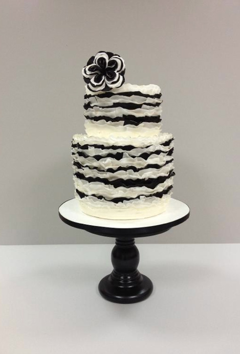 Frilled Black and White Cake, on Bluprint 