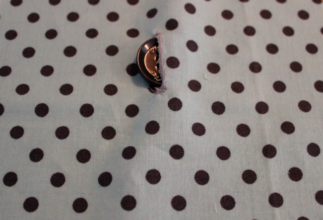 Button Hole in Polka Dot Garment