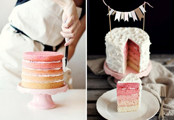 Photographs of Layered Cake Being Ice and Finished, Iced Cake 