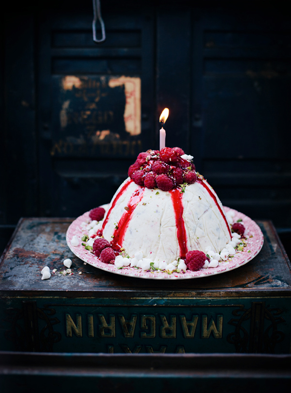 Rasberry Volcano Cake - Styling Your Cakes to Photograph