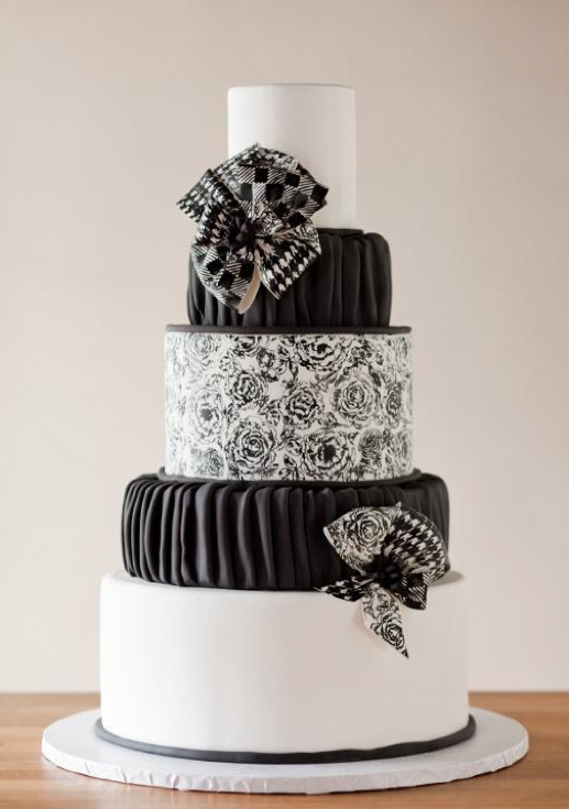 Tiered Black and White Cake, on Bluprint 