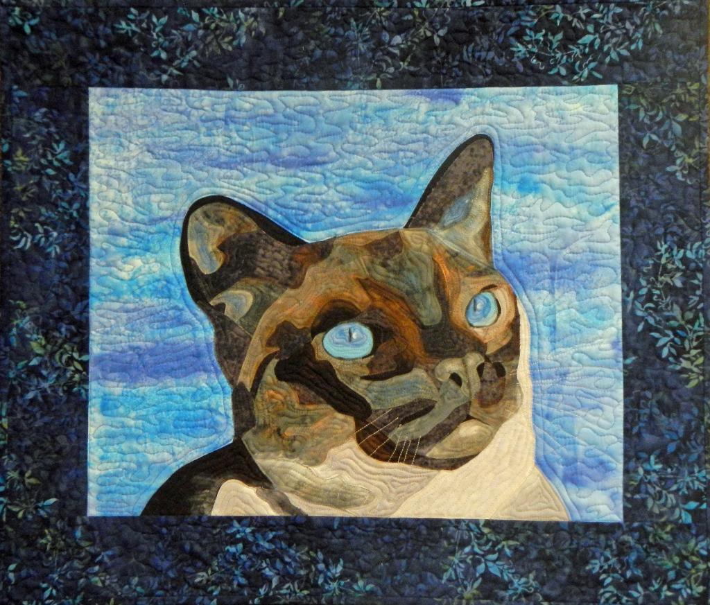 Quilt Featuring Cat Design 