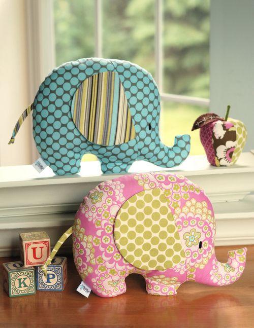 Quilted Stuffed Animal Elephants