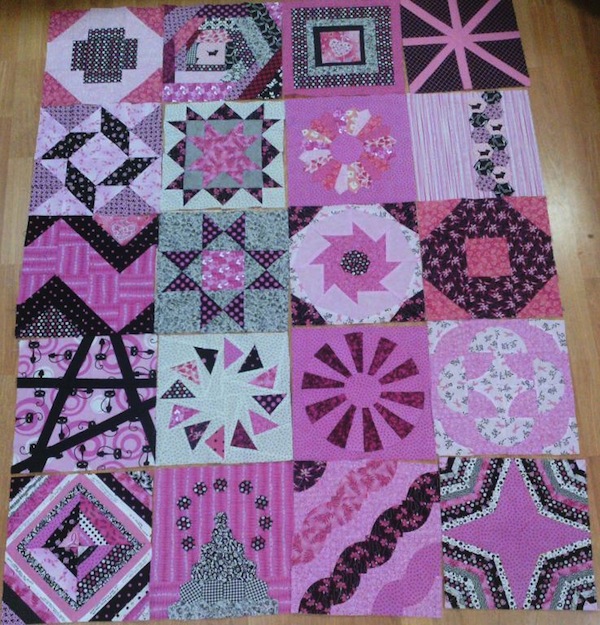 Quilt with Fun and Funky Pink Design