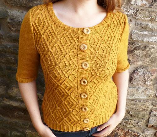 Sashiko Button-Up Cardigan