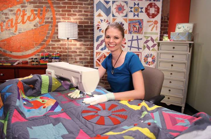 Leah Day Quilting at the Bluprint Studio