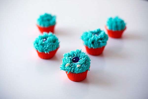 Blue Monster Cupcakes