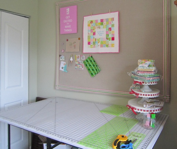 Quilting Table Set up With Various Accessories