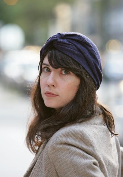 Girl Wearing Vintage turban Hat