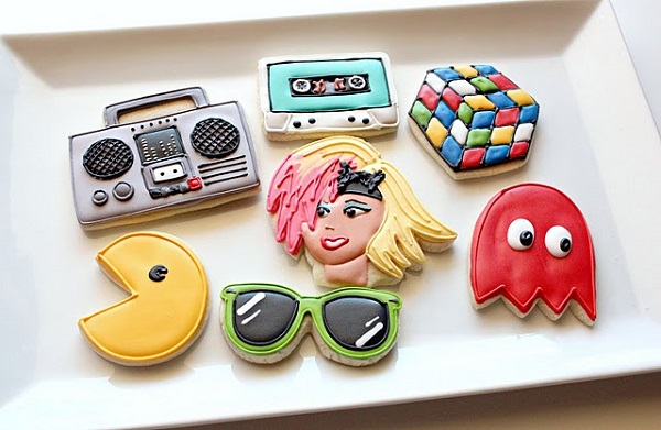 80s-Themed Cookies - 80s Decorated Treats