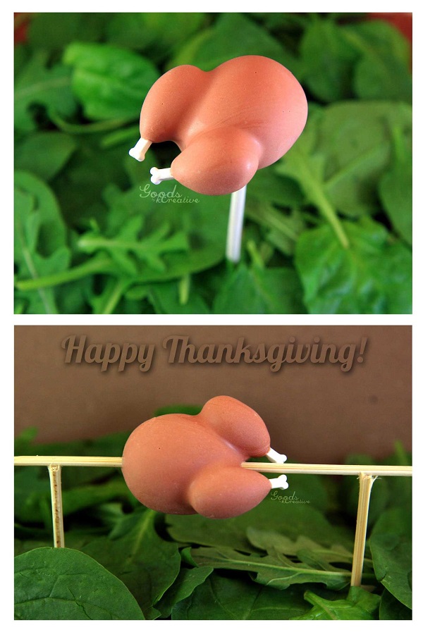 Cake Pop Shaped Like a Turkey 