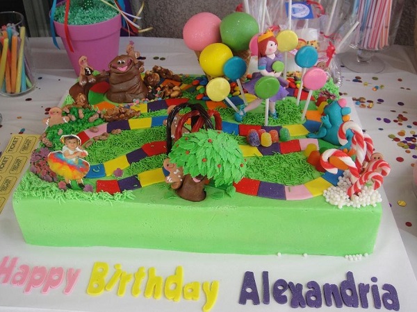 Candy Land Themed Birthday Cake 