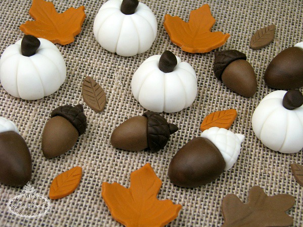 Pumpkin and Acorn-Shaped Fall Sweets, on Bluprint 