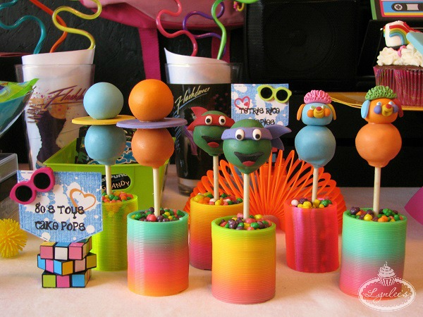 Cake Pops Shaped Like 80s Toys