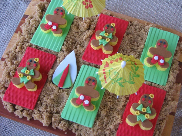 Fondant Tropical Gingerbread Men