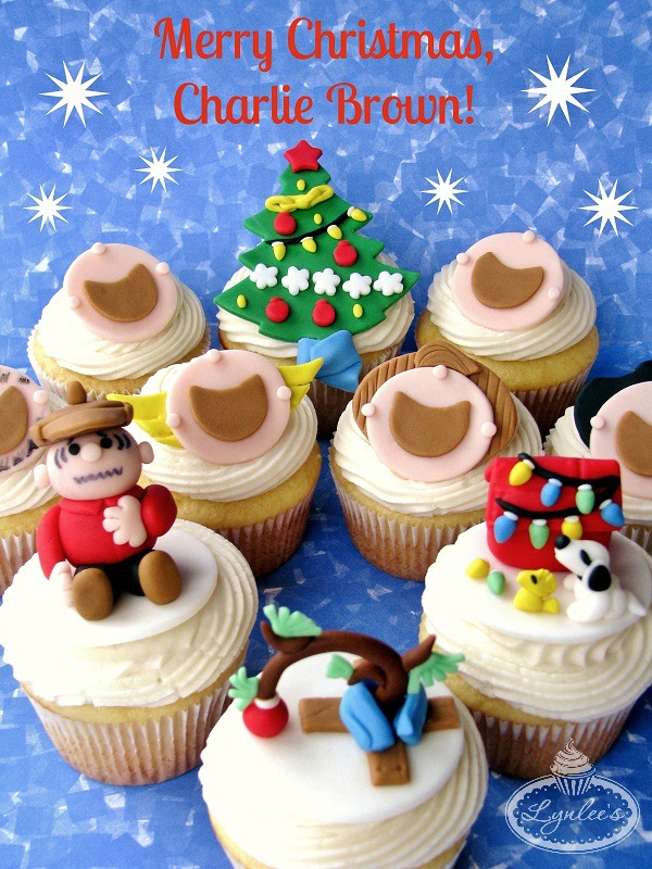Charlie Brown Cupcake Toppers for Christmas