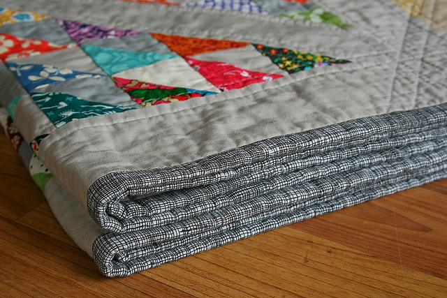 Folded Quilt with Patterned Binding - on Bluprint 