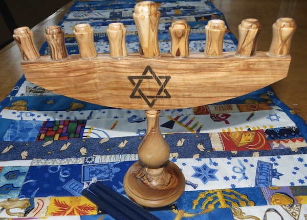Hanukkah Table Runner & Menorah - www.craftsy.com