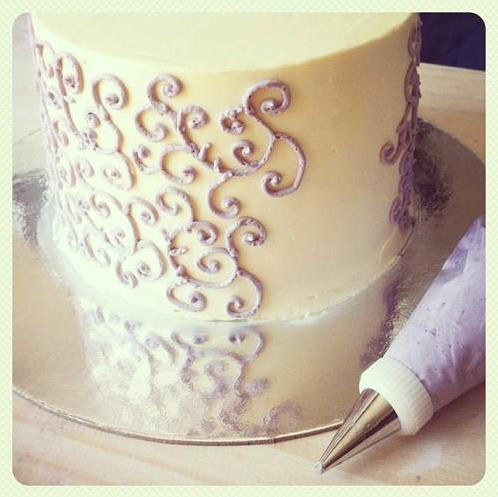 In Process: Piping Buttercream Decoration