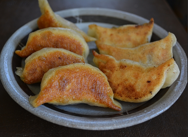 Pot Stickers Fried,  on Plate