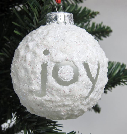 White Joy Ornament on Bluprint 