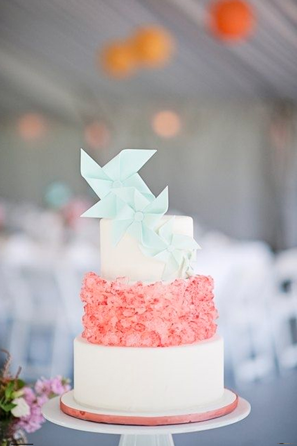 Tiered Cake with Pinwheels 