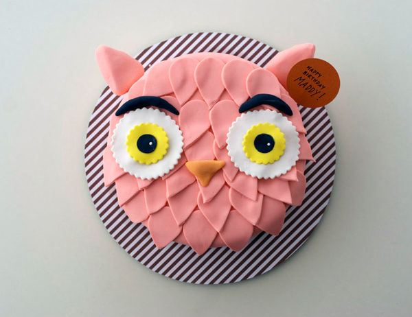 Pink Owl Cake, on Craftsy from Coco Cake Land