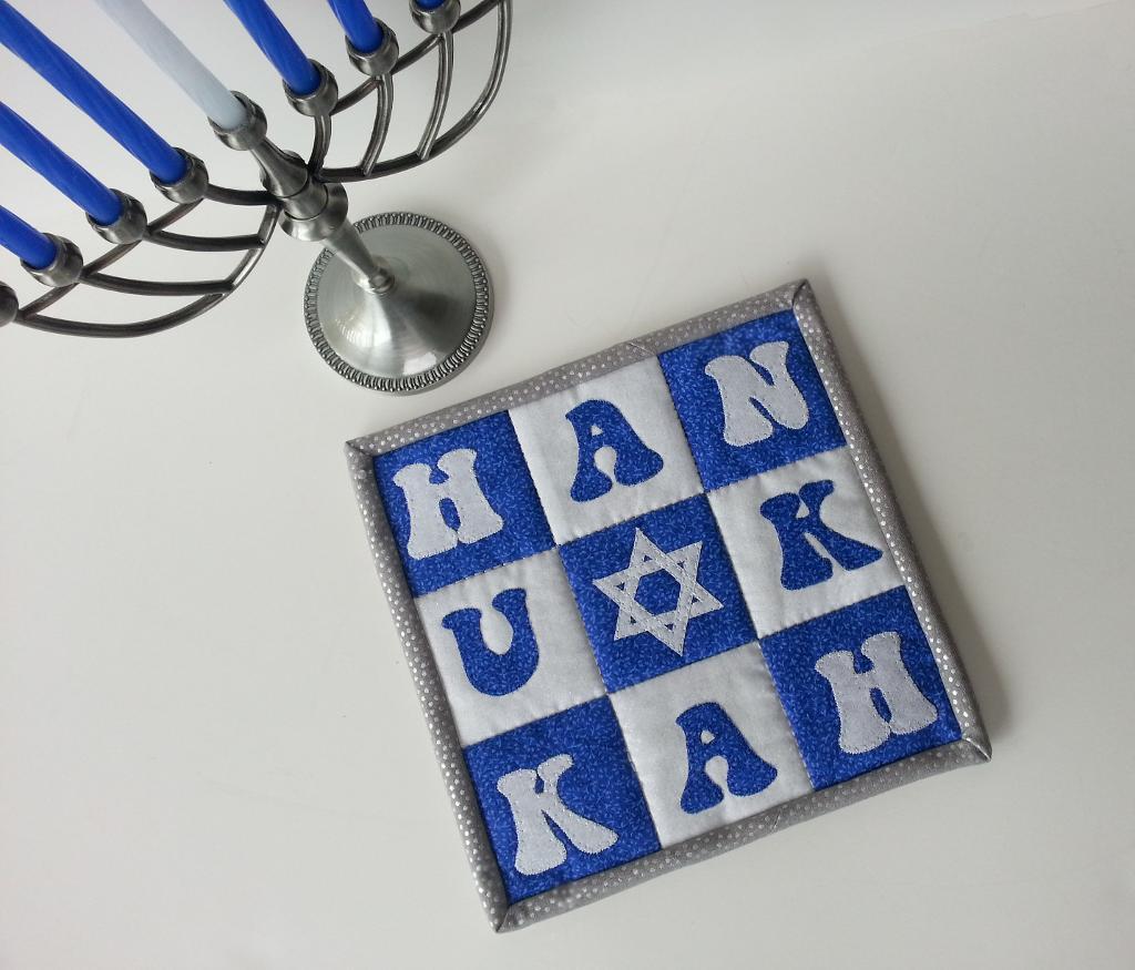 Hanukkah Mug Rug - Pattern on Craftsy.com