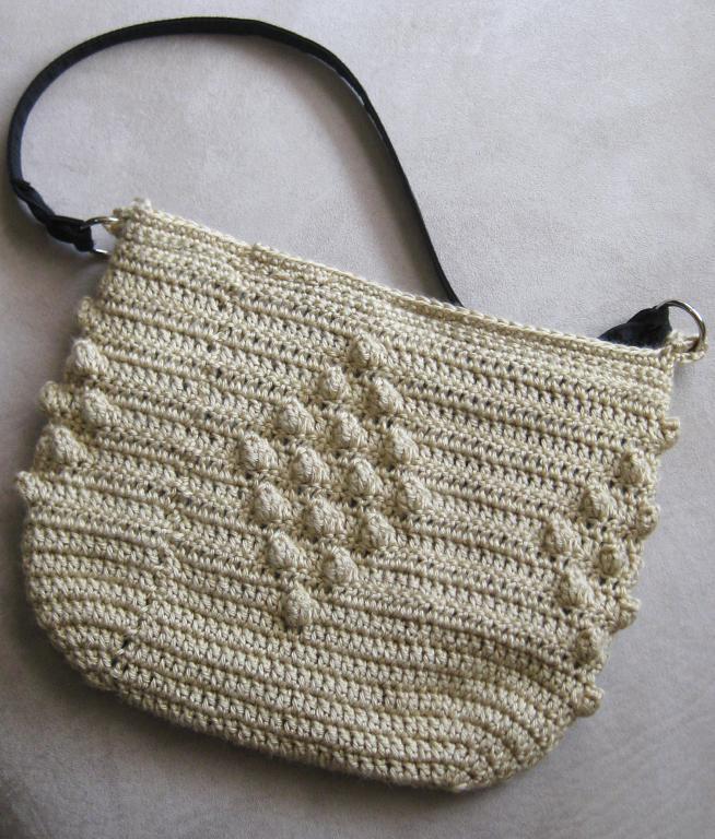 Crocheted Purse Featuring Popcorn Stitch 