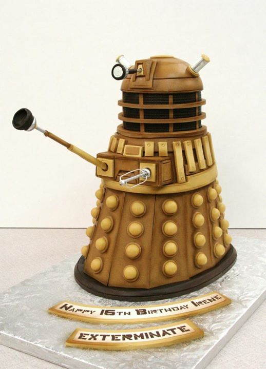 Dalek-Shaped Sculpted Cake 