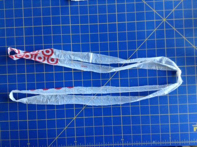 Attaching Strips of Bag - Creating Plarn