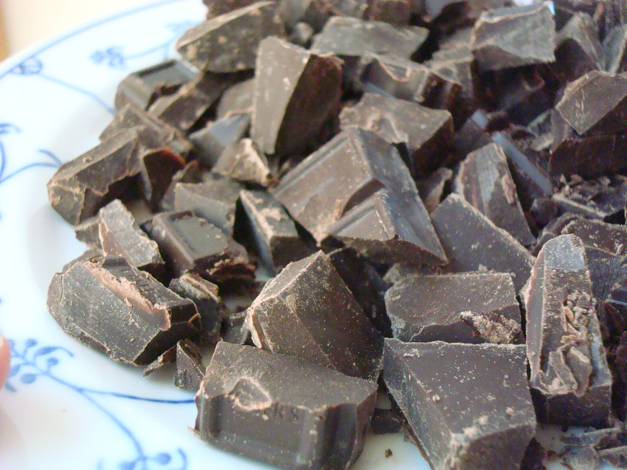 Chunks of Chocolate for Yule Log Cake