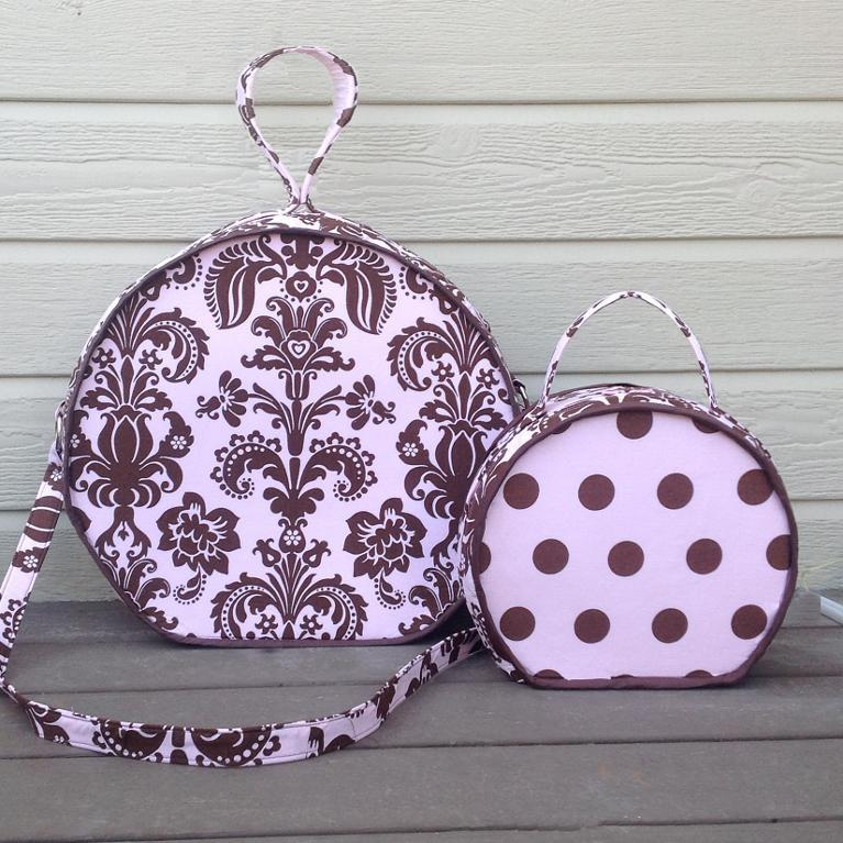 Two Round Patterned Travel Bags