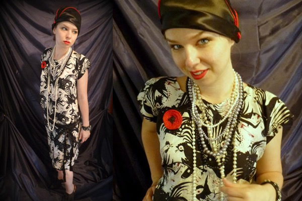 Girl Modeling Vintage Dress by Bluprint Member