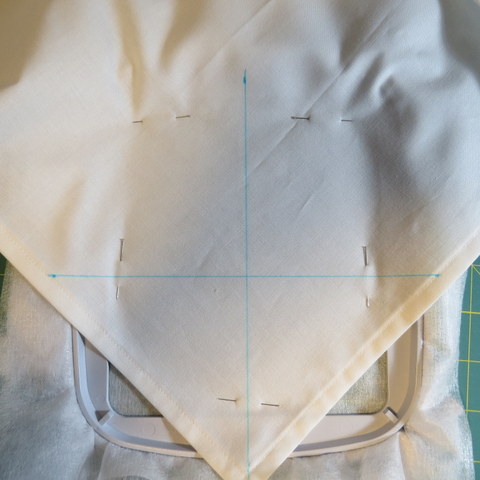 Positioning Napkin in Embroidery Hoop