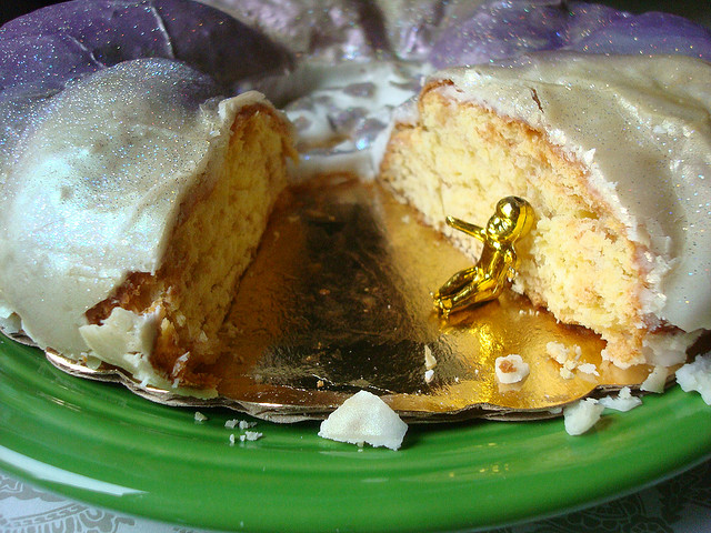 Golden Baby in King Cake