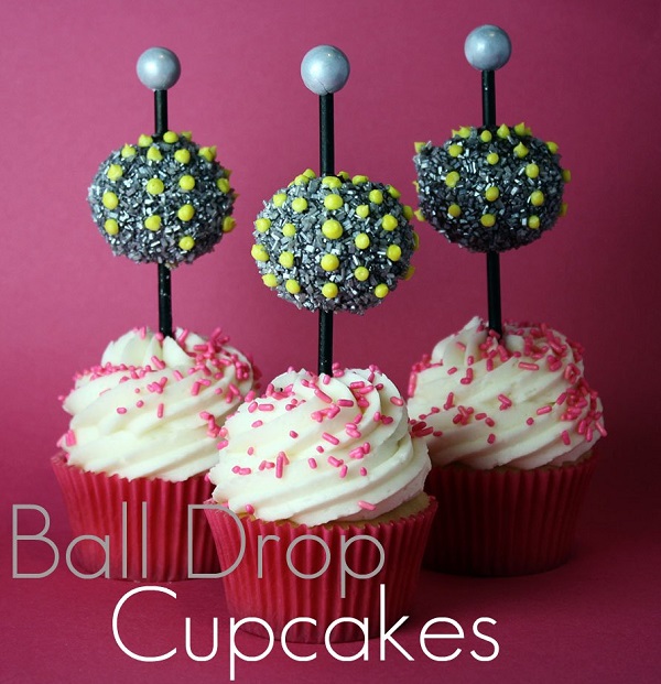 Cupcakes Topped with Disco Ball Toppers