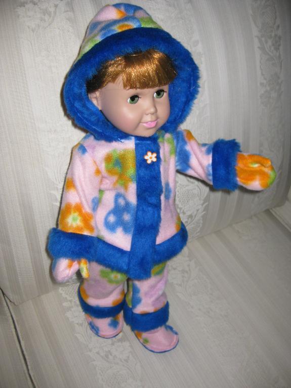 Fur trimmed doll outfit