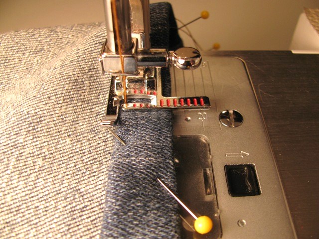 Machine Stitching Hem Close to Folded Edge