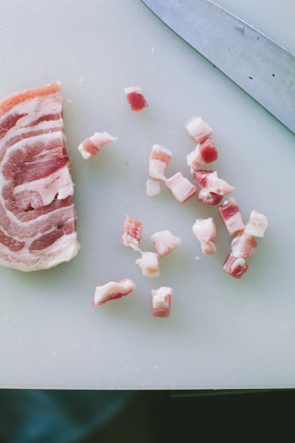 Dicing Pancetta - www.craftsy.com