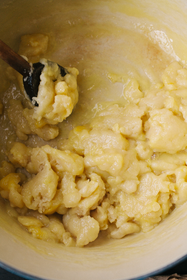 Adding Eggs to Pastry Dough