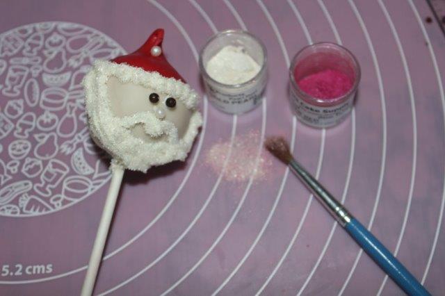 Adding Facial Features to Santa Cake Pop