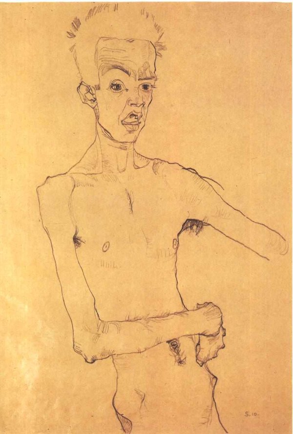 Egon Schiele self portrait