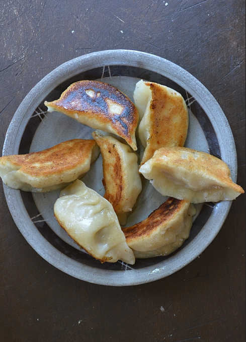 Dumplings Steamed then Fried