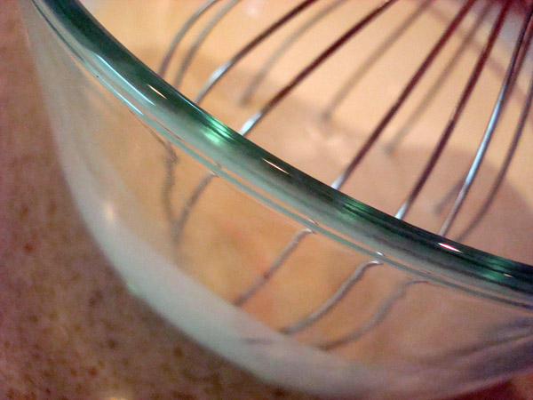 Whisking Milk and Cream for Creme Fraiche