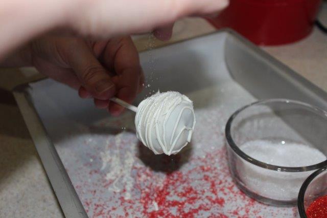 Adding Sprinkles to Cake Pop