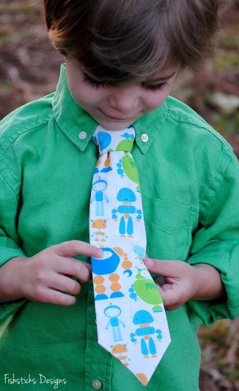 Little Boy Wearing Monster Tie - Craftsy.com